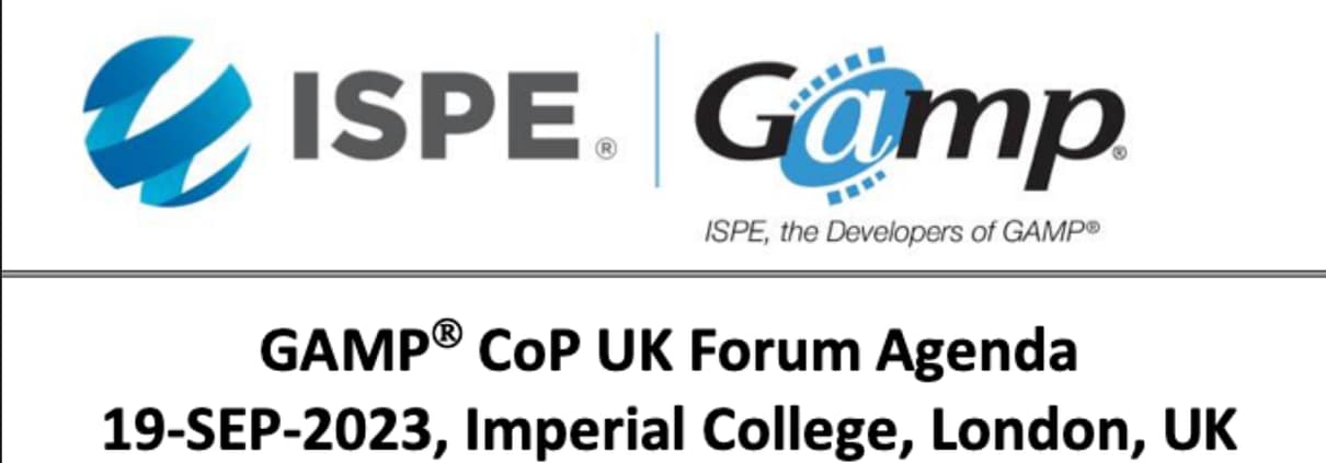 Veranstaltungsbanner: QFINITY beim GAMP CoP UK Forum | 19. September 2023