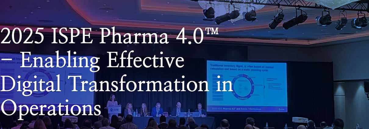 Veranstaltungsbanner: Pharma 4.0 Konferenz mit QFINITY | 9.-10. Dezember 2025