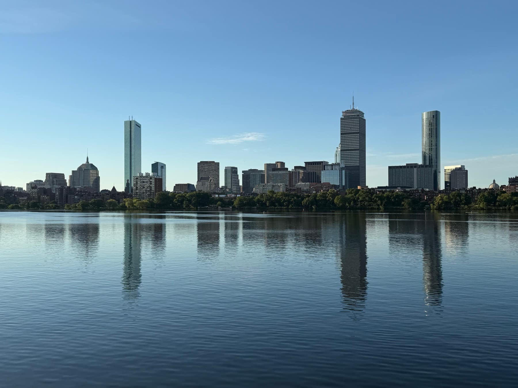 Boston skyline on the Charles River
